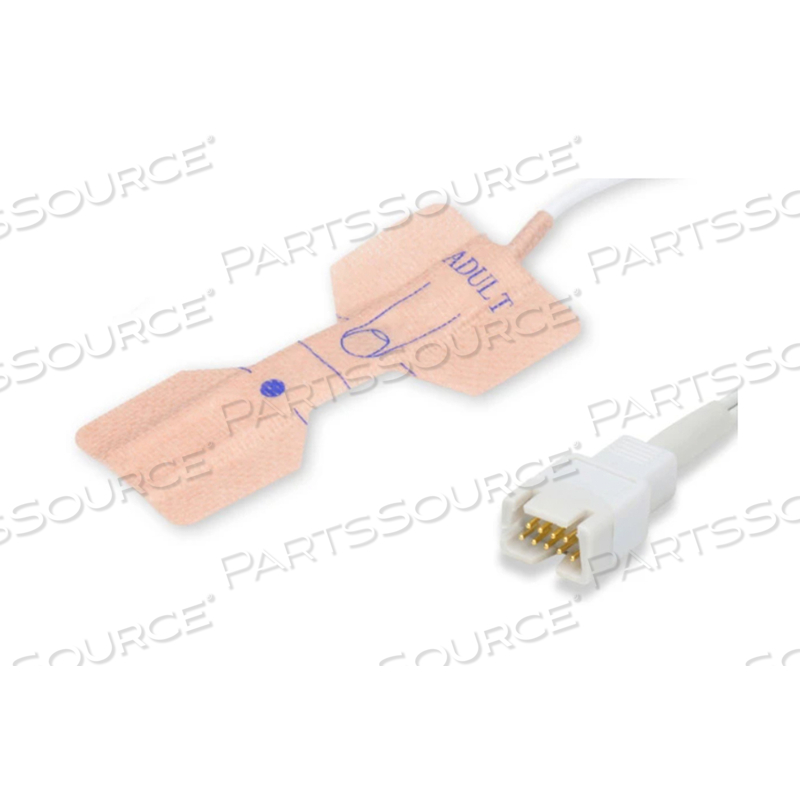 LNCS ADULT ADHESIVE SENSOR, 9 PIN D-SUB MALE, WHITE CABLE, MEETS ROHS, 30 KG 