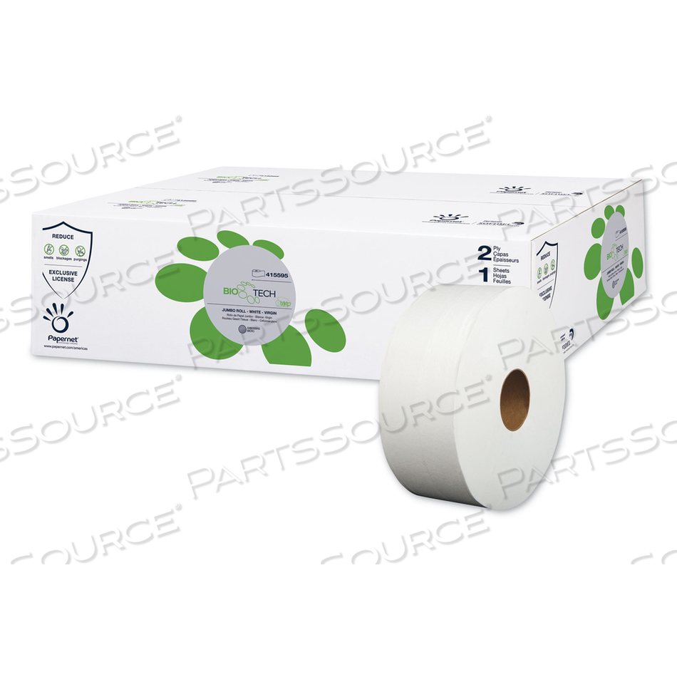 BIOTECH TOILET TISSUE, SEPTIC SAFE, 2-PLY, WHITE, 3.3" X 700 FT, 12 ROLLS/CARTON 