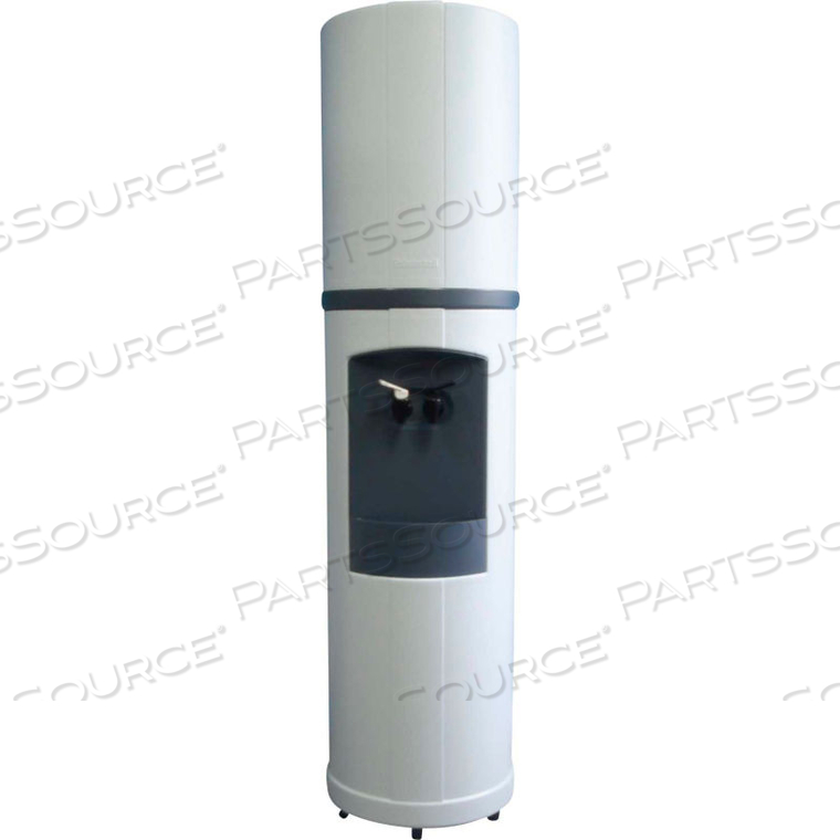 AQUAVERVE BOTTLELESS FAHRENHEIT MODEL COMMERCIAL COLD WATER COOLER W/ FILTRATION, WHITE W/ BLUE TRIM 