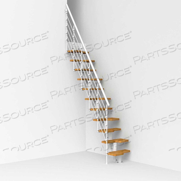 OAK 30.XTRA MODULAR STAIRCASE KIT, (90-15/16" TO 110-1/4"), 22" TREAD, WHITE 