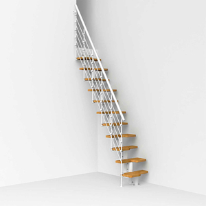 OAK 30.XTRA MODULAR STAIRCASE KIT, (90-15/16" TO 110-1/4"), 22" TREAD, WHITE by Arke Inc