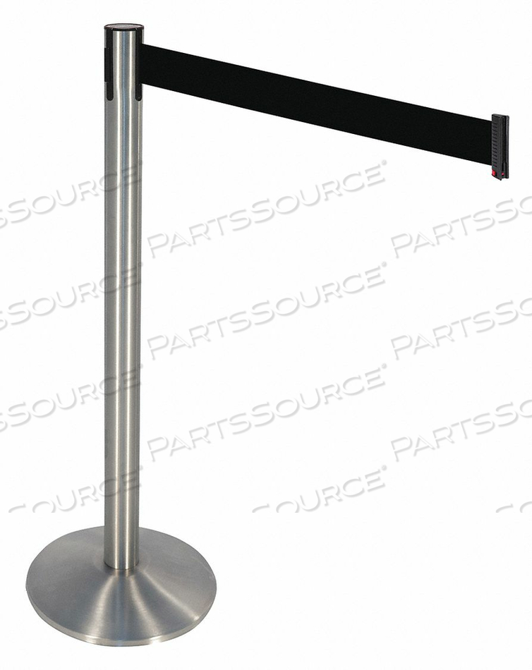 BARRIER POST SS BLK BELT CAST IRON BASE by VISIONTRON Corp.