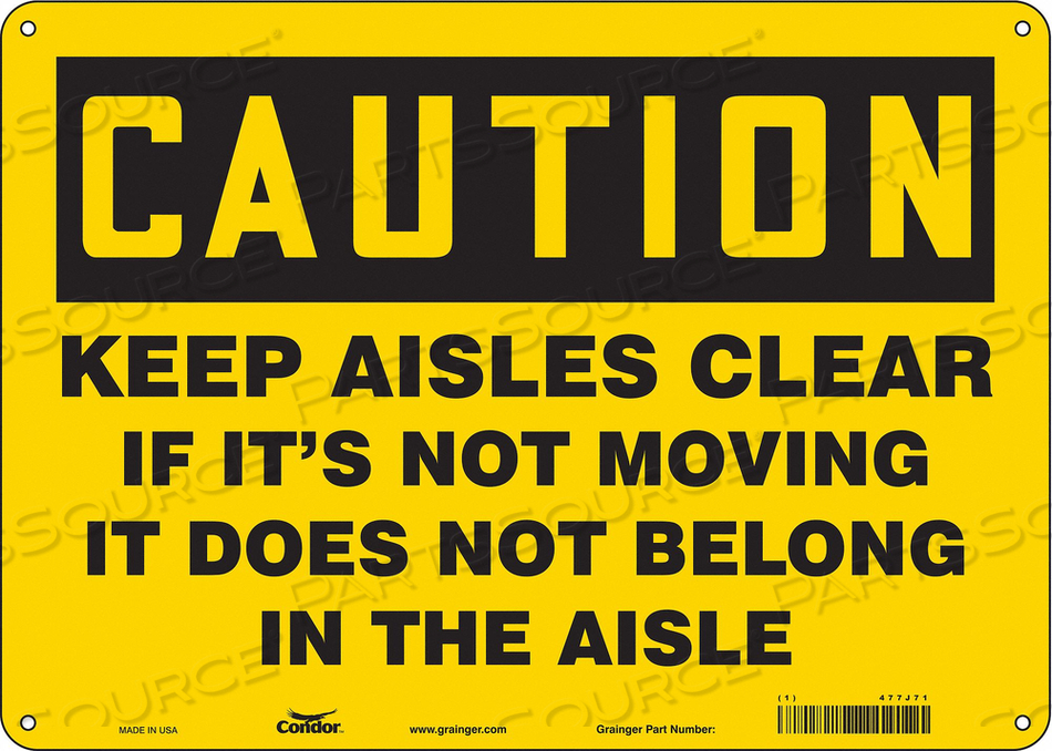 SAFETY SIGN 14 W 10 H 0.055 THICKNESS 