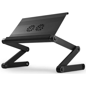 WORKEZ EXECUTIVE LAPTOP COOLING STAND W/ 2 FANS & USB PORTS, BLACK by Uncaged Ergonomics