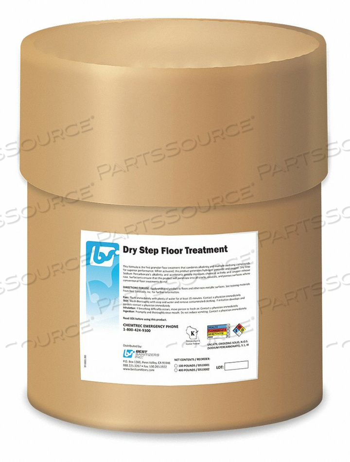DRY STEP FLOOR TREATMENT 100 LB. by Best Sanitizers Inc.