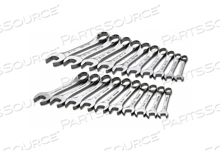 COMBO WRENCH SET 3/8-15/16 10-19MM 20 PC by SK Professional Tools