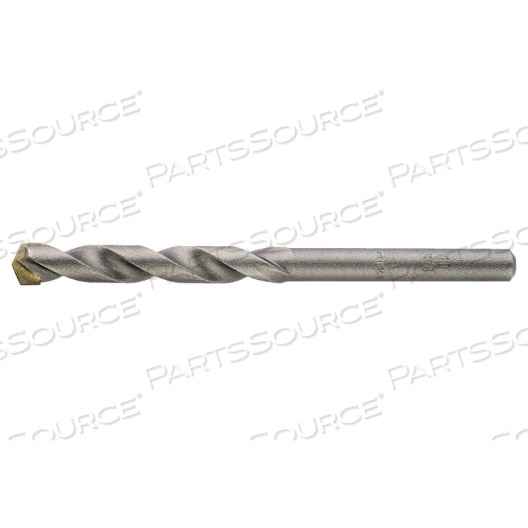 1818 1 12IN OAL HSS HEAVY-DUTY SAND BLASTED 118 POINT CARBIDE-TIPPED MASONRY DRILL by Cle-Line 1818 1 12IN OAL HSS HEAVY-DUTY SAND BLASTED 118 POINT CARBIDE-TIPPED MASONRY DRILL by Cle-Line