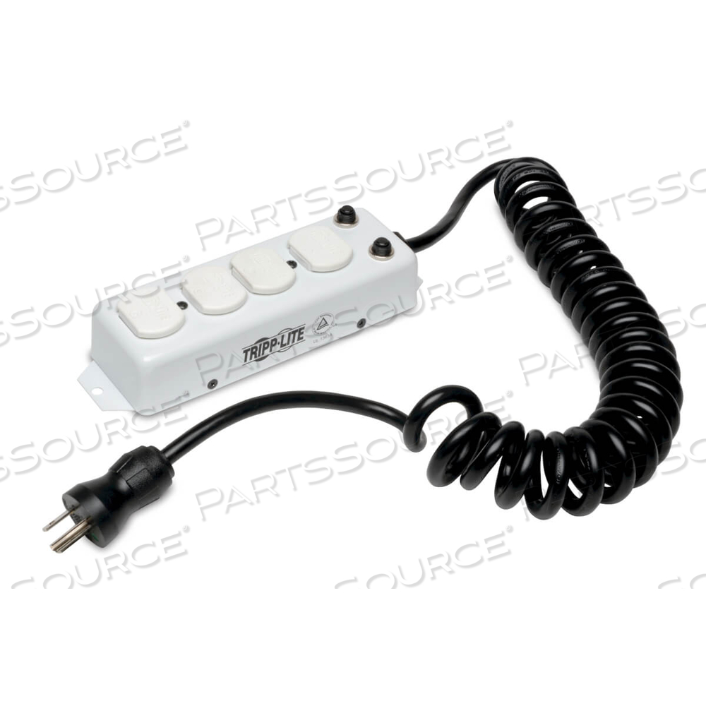 POWER STRIP MEDICAL 4 OUTLET UL1363A 3FT-10FT COILED CORD by Tripp Lite