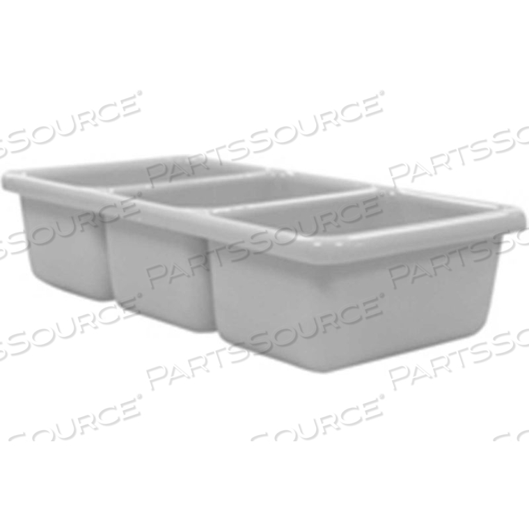 3 COMPARTMENT TRAY IVORY PT152 - 10-1/2"L X 5-1/2"W X 2-1/2"H by Shirley K's