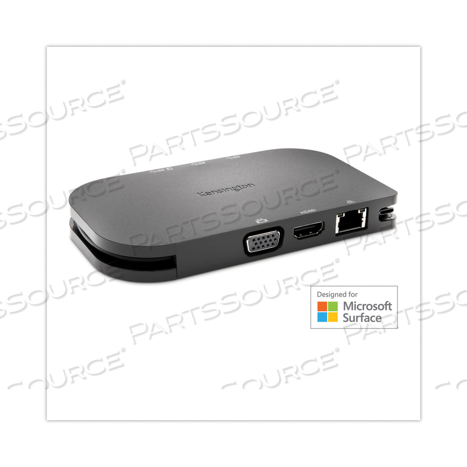 SD1610P USB-C MOBILE 4K DOCK W/ PASS-THROUGH CHARGING, DOCKING STATION, USB-C, VGA, HDMI, 10MB LAN, FOR MICROSOFT SURFACE GO, GO 2, PRO (MID by Kensington Computer Products
