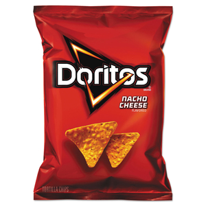 NACHO CHEESE TORTILLA CHIPS, 1.75 OZ BAG, 64/CARTON by Doritos