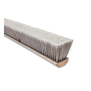 FLAGGED PLASTIC FILL LINE FLOOR BRUSH, 24 IN HARDWOOD BLOCK, 3 IN TRIM L, SILVER by Magnolia Brush