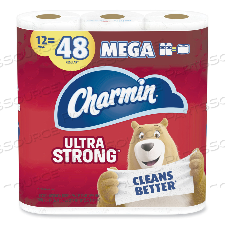 ULTRA STRONG BATHROOM TISSUE, SEPTIC SAFE, 2-PLY, WHITE, 264 SHEET/ROLL, 12/PACK, 4 PACKS/CARTON 