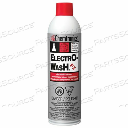 PX SOLVENT CLEANER, 12.5 OZ, AEROSOL CAN, 1, 1-DIFLUOROETHANE, CARBON DIOXIDE, DENATURED ALCOHOL, ISOHEXANE, LIQUID FORM by Chemtronics