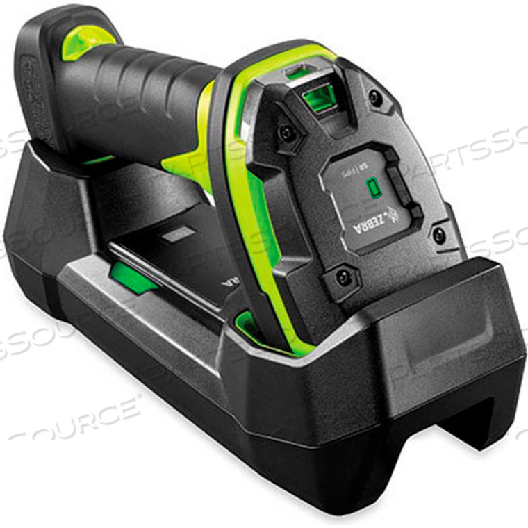 LI3628 INDUSTRIAL CORDLESS 1D BARCODE SCANNER WITH CRADLE, USB CABLE & POWER SUPPLY, BLACK by Zebra Technologies, Inc.