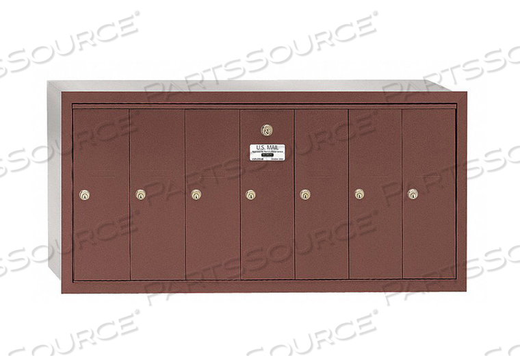 3500 SERIES 4B+ VERTICAL MAILBOX, 7 DOORS, RECESSED MOUNTED, BRONZE, USPS ACCESS by Salsbury Industries 3500 SERIES 4B+ VERTICAL MAILBOX, 7 DOORS, RECESSED MOUNTED, BRONZE, USPS ACCESS by Salsbury Industries