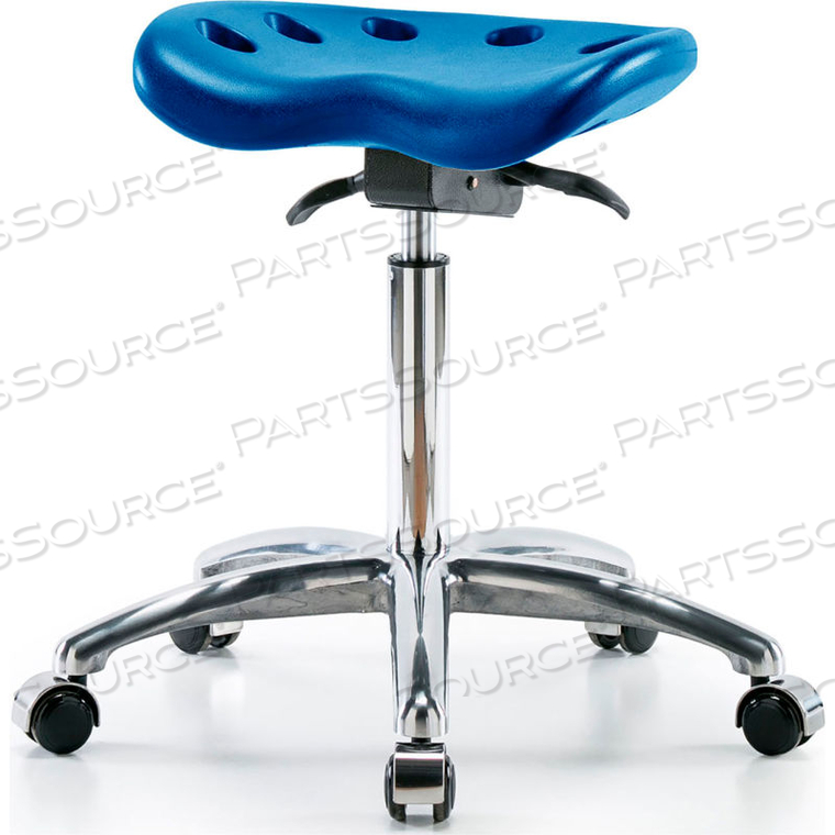 INTERION POLYURETHANE TRACTOR STOOL WITH SEAT TILT - BLUE W/ CHROME BASE by E Com Inc INTERION POLYURETHANE TRACTOR STOOL WITH SEAT TILT - BLUE W/ CHROME BASE by E Com Inc