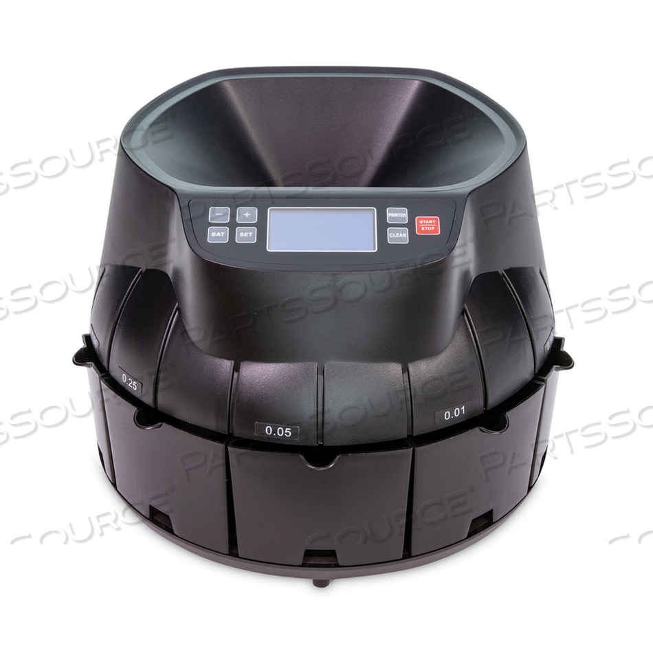 COIN COUNTER, DIMES, NICKELS, PENNIES, QUARTERS, 14.2 X 13.4 X 11, BLACK by CONTROLTEK