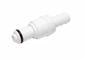 0.31" PLASTIC MALE HOSE CONNECTOR - WHITE by Coolshirt Sytems