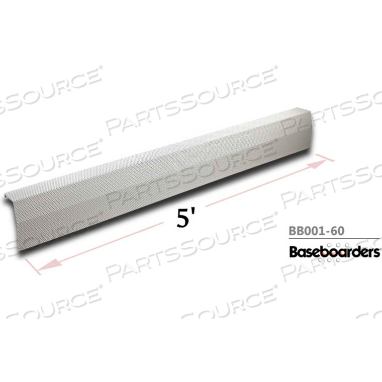 BASEBOARDERS PREMIUM SERIES 5 FT STEEL EASY SLIP-ON BASEBOARD HEATER COVER, WHITE by Buss General Partner Co. Ltd BASEBOARDERS PREMIUM SERIES 5 FT STEEL EASY SLIP-ON BASEBOARD HEATER COVER, WHITE by Buss General Partner Co. Ltd