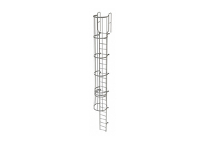 FIXED LADDER W/ SAFETY CAGE STEEL 22 FT. by Tri-Arc