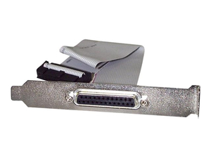 16IN DB25 PARALLEL FEMALE TO IDC 25 PIN HEADER SLOT PLATE (PLATE25F16), PARALLEL PANEL, DB-25 (F) TO 26 PIN IDC (F), 1.3 FT, GRAY by StarTech.com Ltd.