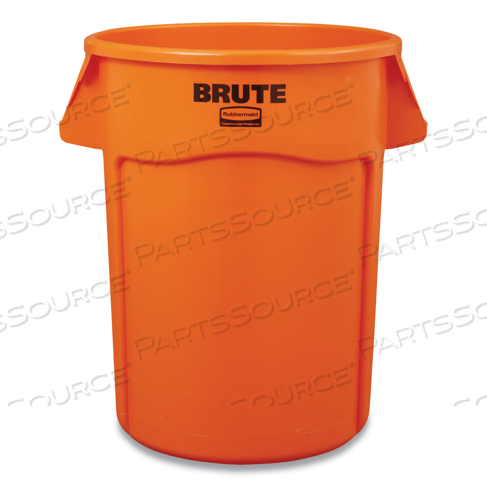 BRUTE ROUND CONTAINER, 32 GAL, RESIN, ORANGE by Rubbermaid Medical Division
