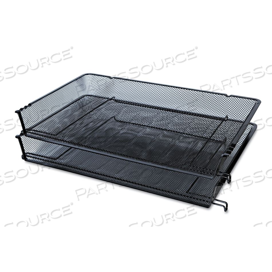 DELUXE MESH STACKING SIDE LOAD TRAY, 1 SECTION, LEGAL SIZE FILES, 17" X 10.88" X 2.5", BLACK by Universal DELUXE MESH STACKING SIDE LOAD TRAY, 1 SECTION, LEGAL SIZE FILES, 17" X 10.88" X 2.5", BLACK by Universal