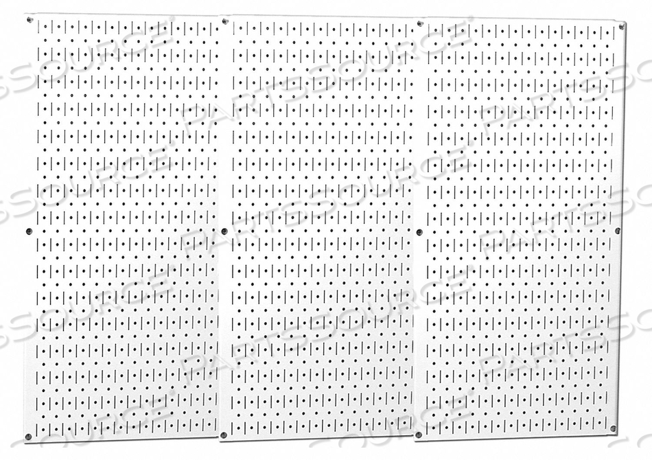G0361 PEGBRD PANEL 32 RND HOLE/SLOTTED WHITE by Wall Control Pegboard