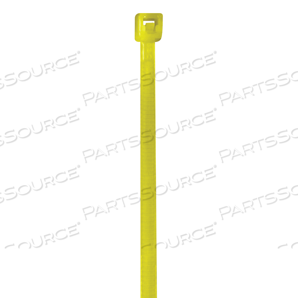 COLORED CABLE TIES, 18#, 4", FLUORESCENT YELLOW, 1000/CASE 