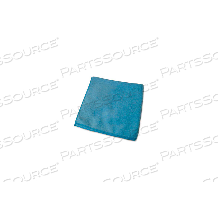 MICROFIBER CLOTH, GEN. PURPOSE, LINT FREE, 16" X 16", BLUE, 12/BAG by Genuine Joe