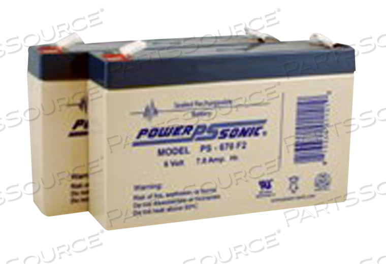 (2) 6 VOLT 7.0AH SEALED LEAD ACID BATTERY by R&D Batteries, Inc.