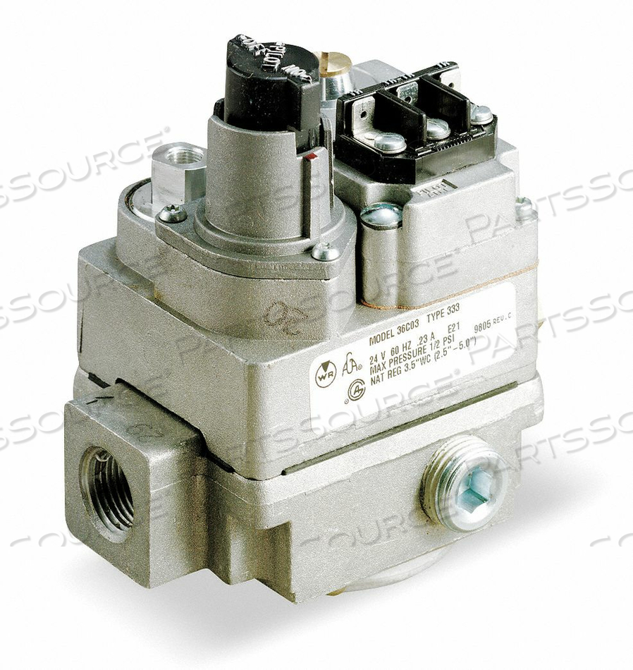 1/2" X 3/4" MILLIVOLT GAS VALVE W/SIDE TAPS INCLUDES LP KIT & REDUCER BUSHINGS 230000 BTU by White-Rodgers 1/2" X 3/4" MILLIVOLT GAS VALVE W/SIDE TAPS INCLUDES LP KIT & REDUCER BUSHINGS 230000 BTU by White-Rodgers