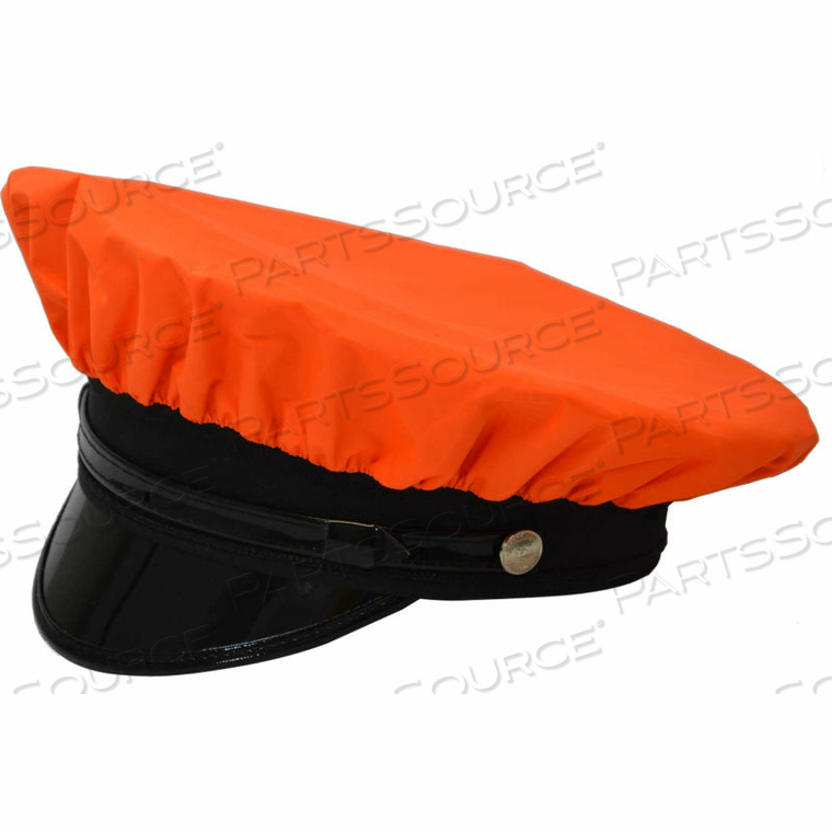 HI-VISIBILITY REVERSIBLE RAIN CAP, 300D OXFORD/PU COATING, ORANGE/BLACK, ONE SIZE by Petra Roc Inc
