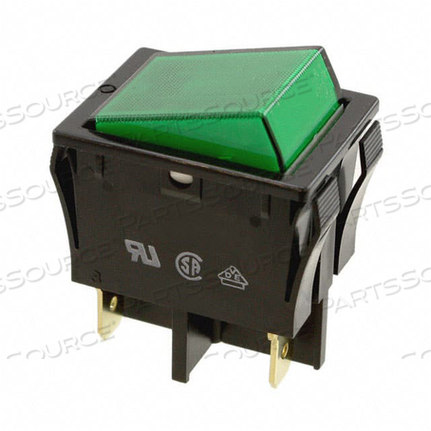 100VAC BLACK SAFETY-CONSIDERED POWER ROCKER SWITCH by Omron - Electronic Division