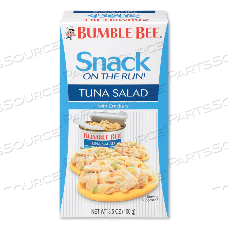 SNACK ON THE RUN TUNA SALAD WITH CRACKERS, 3.5 OZ PACK by Bumble Bee SNACK ON THE RUN TUNA SALAD WITH CRACKERS, 3.5 OZ PACK by Bumble Bee