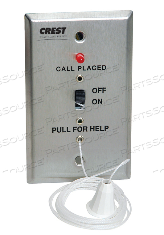PULLCORD STATION, STAINLESS STEEL, 1 GANGS, MEETS FDA by Crest Healthcare