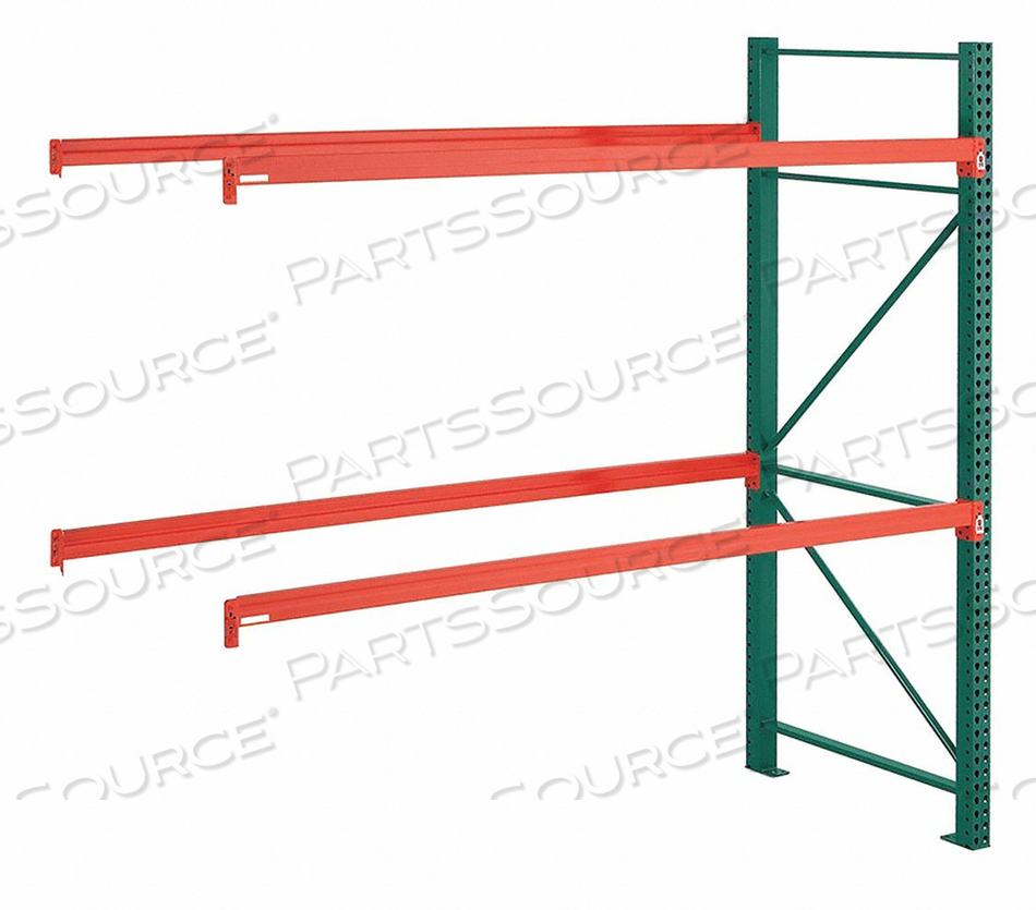 SK2000 PALLET RACK 120"X42"X144" ADD-ON UNIT - GREEN/ORANGE - 6700 LBS. CAP. by Steel King