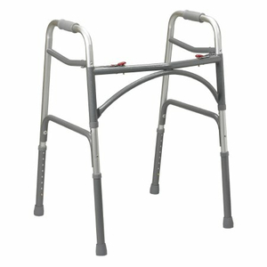 FOLDING WALKER, 32.5 - 39 IN., SILVER, 500 LBS. CAPACITY, STEEL by McKesson
