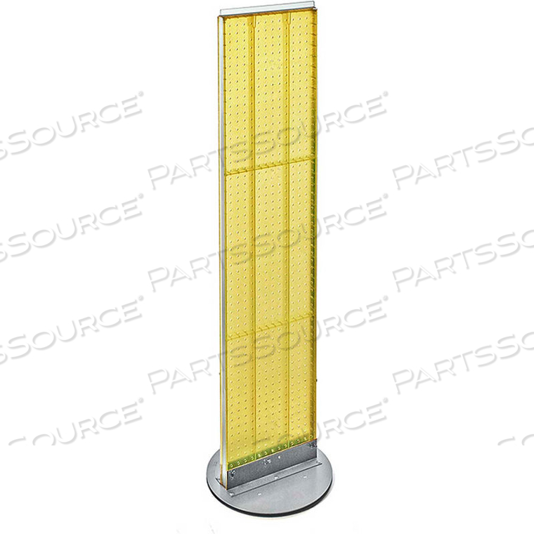 PEGBOARD FLOOR STAND, 13.5"W X 60"H, YL, 1 PC by Azar International