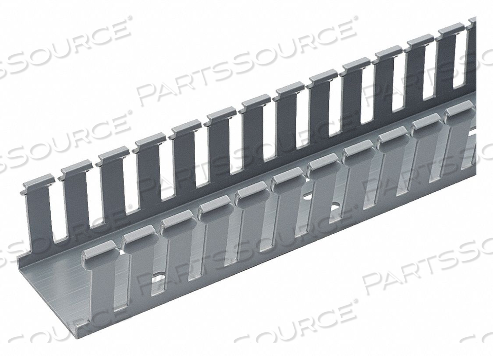 DUCT, WIRING, PVC, WIDE SLOT, FLUSH, ADHESIVE, 2 IN. X 2 IN. X 6 FT., LT GRAY by Panduit