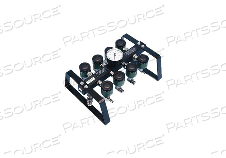 PORTABLE EMERGENCY OXYGEN MANIFOLD, ALUMINUM, 100 PSI RELIEF VALVE, 0 TO 25 LPM FLOW by Western Enterprises