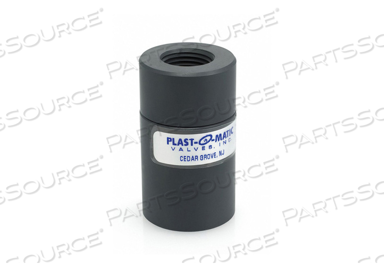 DISC CHECK VALVE PVC 1/2 FNPT X SOCKET by Plast-O-Matic
