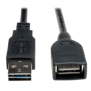 1FT USB 2.0 HI-SPEED EXTENSION UNIVERSAL REVERSIBLE CABLE M/F 1' by Tripp Lite 1FT USB 2.0 HI-SPEED EXTENSION UNIVERSAL REVERSIBLE CABLE M/F 1' by Tripp Lite