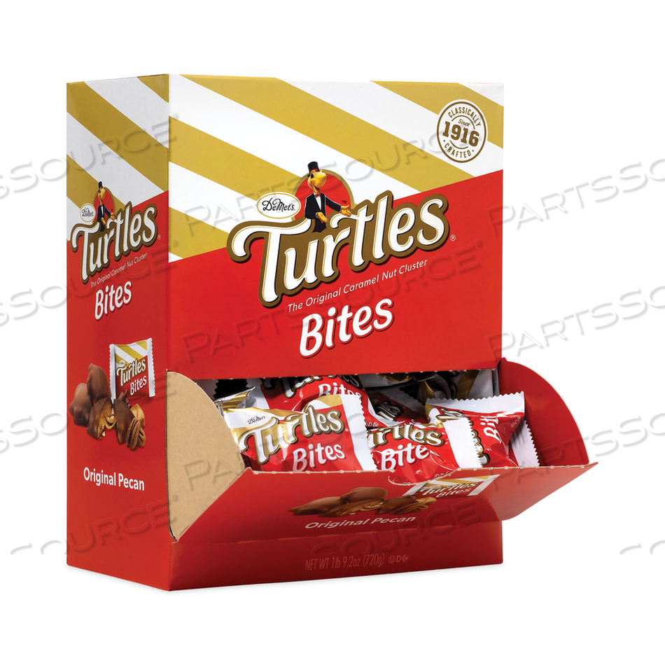 TURTLES ORIGINAL BITE SIZE CANDY, 0.42 OZ PACKET, 60/BOX 