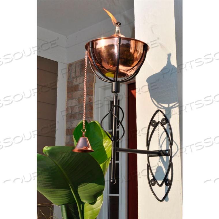 MAUI GRANDE OUTDOOR SCONCE TORCH - SMOOTH COPPER - 2 PACK 
