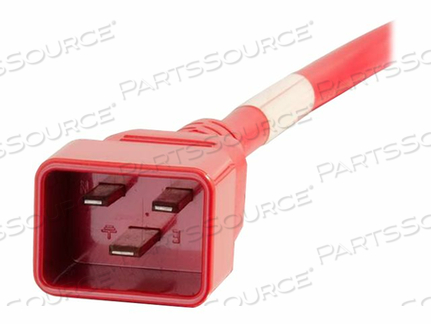 POWER CORD, 2 FT, 20 A, 250 V, IEC 320-C20 TO IEC 320-C19, RED 