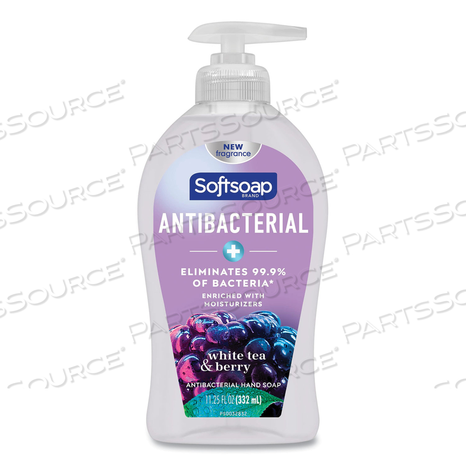 ANTIBACTERIAL HAND SOAP, WHITE TEA AND BERRY FUSION, 11.25 OZ PUMP BOTTLE by Softsoap ANTIBACTERIAL HAND SOAP, WHITE TEA AND BERRY FUSION, 11.25 OZ PUMP BOTTLE by Softsoap