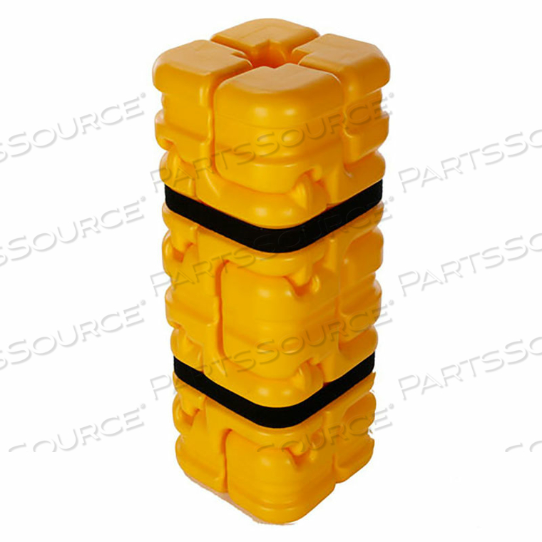 COLUMN FIT COLUMN PROTECTOR, 4"- 8" SQUARE OPENINGS, 16" O.D. X 42"H", YLW by Sentry Protection System