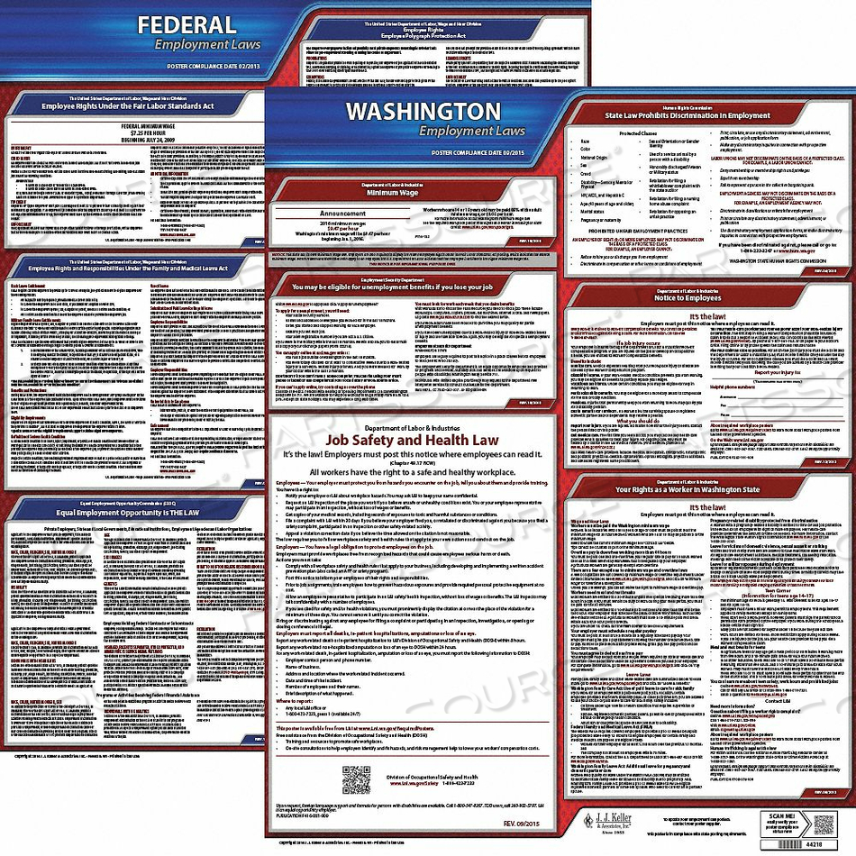 LABOR LAW POSTER KIT WA ENGLISH 19 IN W by J.J. Keller & Associates LABOR LAW POSTER KIT WA ENGLISH 19 IN W by J.J. Keller & Associates